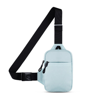 JustGoBag תיק צד קטן יוניסקס קומפקטי בצבע תכלת עם רצועה מתכווננת | JusTravel