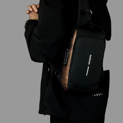 תיק אנטי גניבה עם חיבור USB לטעינה